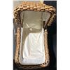 Image 2 : Vintage Wicker Doll Pram With Fabric Liner