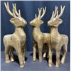 Image 1 : 3 Gold-Coloured Decorative Deer Figures