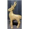 Image 4 : 3 Gold-Coloured Decorative Deer Figures