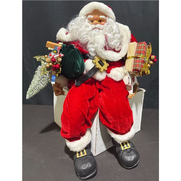 Santa Claus Doll with Gifts, Red Velvet Suit, Boots and Accessories, Approx 21.5" High