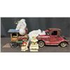 Image 1 : Metal Holiday Car Music Box, Santa-Themed Train & Snowbabies Ornaments