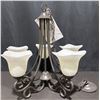 Image 1 : Westinghouse Five-Light Indoor Chandelier with Frosted Glass Shades
