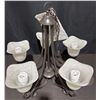 Image 2 : Westinghouse Five-Light Indoor Chandelier with Frosted Glass Shades