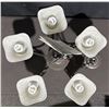 Image 3 : Westinghouse Five-Light Indoor Chandelier with Frosted Glass Shades