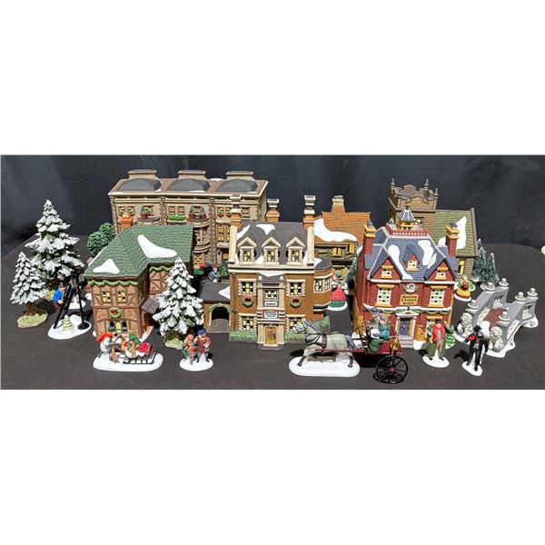 Dept 56 Dickens Village Series Buildings, Figures & Accessories Lot (8 buildings, 1993-1996)