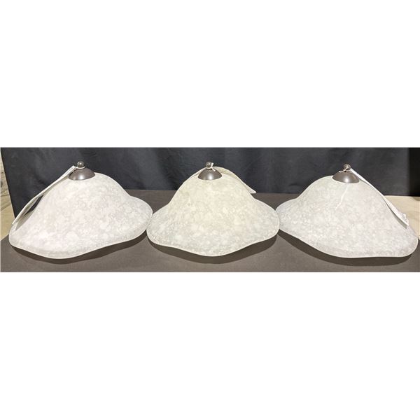 3 Westinghouse Frosted Glass Indoor Ceiling Light Fixtures, Approx 15'' Across Each
