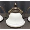 Image 2 : Three-Light Wall Sconce with Frosted Glass Shades, Approx 25" Wide