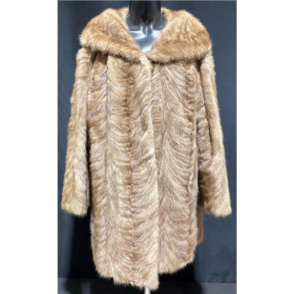 Mink Fur Coat with Shawl Collar, Approx 31” Length, Monogrammed MAH, Non-Smoking Home