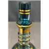 Image 7 : Blue and Gold Glass Decanter Set with 5 Glasses, E.P. Brass H.B.C.