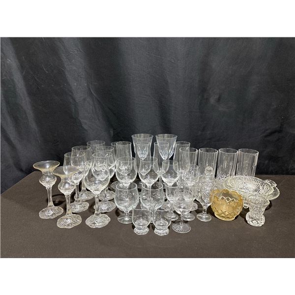 Assorted Crystal and Glassware, Some Marked Rosenthal Germany, Val St Lambert