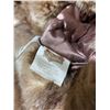 Image 13 : Fur Collared, Tan Belted Leather Coat With Fur Cuffs 