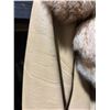 Image 15 : Fur Collared, Tan Belted Leather Coat With Fur Cuffs 