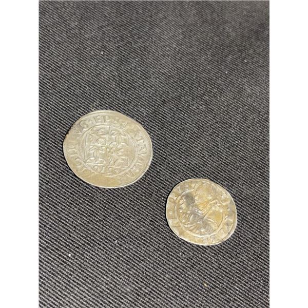 Medieval Silver Coins in Velvet Universal Jewellers Box