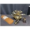 Image 1 : Brass Tone Ceiling Fan Light Fixture 