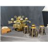 Image 3 : Brass Tone Ceiling Fan Light Fixture 