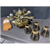 Image 4 : Brass Tone Ceiling Fan Light Fixture 