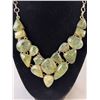 Image 2 : Stamped.925 Prehnite Gemstone Necklace