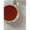 Image 7 : Stamped .925 Carnelian Necklace, Bracelet, Pendant and Earrings Set