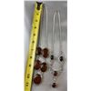Image 17 : Stamped .925 Mahogany Obsidian Jewelry Set: Necklace, Bracelet, Pendant, Earrings