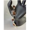 Image 2 : Stamped .925 Mahogany Obsidian Jewelry Set: Necklace, Bracelet, Pendant, Earrings