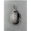 Image 8 : Stamped .925 Silver Dendritic Agate Jewelry Set: Necklace, Two Bracelets, Rings, Pendant