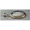 Image 9 : Stamped .925 Silver Dendritic Agate Jewelry Set: Necklace, Two Bracelets, Rings, Pendant