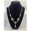Image 2 : Tiger's Eye and Stamped .925 Jewelry Set: Necklace, Earrings, Pendant, and Bracelet