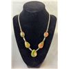 Image 3 : Stamped .925 Silver Unakite Jewelry Set With Necklace, Bracelet, Earrings, and Pendants