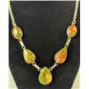 Image 4 : Stamped .925 Silver Unakite Jewelry Set With Necklace, Bracelet, Earrings, and Pendants