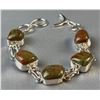 Image 7 : Stamped .925 Silver Unakite Jewelry Set With Necklace, Bracelet, Earrings, and Pendants