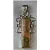 Image 8 : Stamped .925 Silver Unakite Jewelry Set With Necklace, Bracelet, Earrings, and Pendants