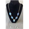 Image 1 : Stamped .925 Opalite Jewelry Set With Necklace, Earrings, and Pendant