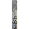 Image 5 : Stamped .925 Opalite Jewelry Set With Necklace, Earrings, and Pendant