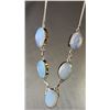 Image 6 : Stamped .925 Opalite Jewelry Set With Necklace, Earrings, and Pendant