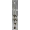 Image 11 : Stamped .925 Smoky Quartz Jewelry Set With Necklace, Pendant, and Earrings