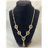 Image 7 : Stamped .925 Smoky Quartz Jewelry Set With Necklace, Pendant, and Earrings