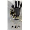 Image 1 : Stamped .925 Peridot, Black Onyx, Moonstone & Aurora Green Amber Jewellery Set