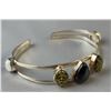 Image 2 : Stamped .925 Peridot, Black Onyx, Moonstone & Aurora Green Amber Jewellery Set