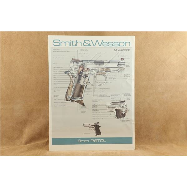 Smith & Wesson Model 6906 9mm Pistol Exploded View 18" X 24" Poster