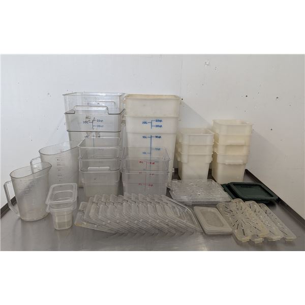 Assorted Food Containers, Lids & Drain Boards - Lot of 25