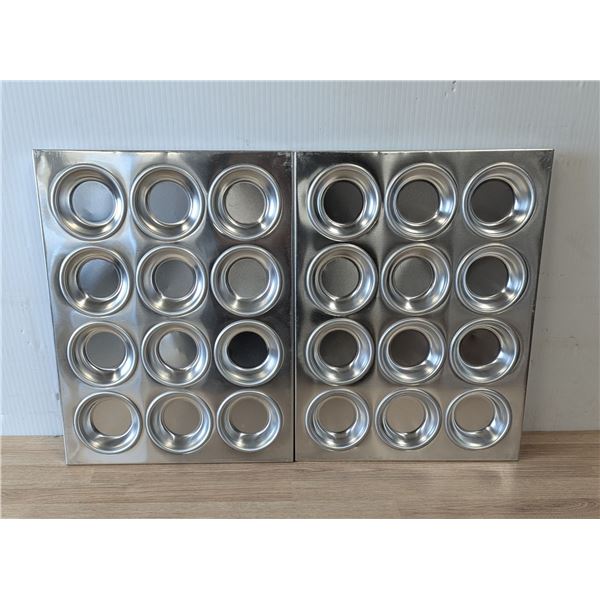 12-Cup Bun Pan, Omcan 80628 - Lot of 2