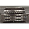 Image 1 : Royal 60" Radiant Gas Charbroiler & Avantco 72" Four Drawer Chef Base