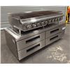 Image 2 : Royal 60" Radiant Gas Charbroiler & Avantco 72" Four Drawer Chef Base