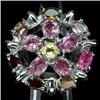 Image 1 : 66.90ct Alluring Top Fancy Colors Tourmaline Sterling Ring   (JEW-1855)