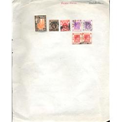 1930s Hong Kong Hand Made Stamp Collection Album Page 6 Pieces (STM-0230)