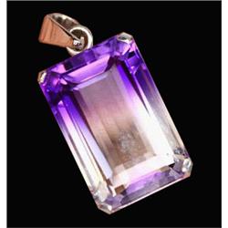 66.50ct Sterling Pendant Emerald Bi Color Amethyst (JEW-1832)