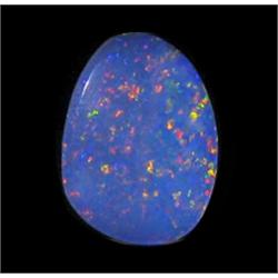 1.46ct Australian Black Opal Doublet Full Fire (GEM-22600C)