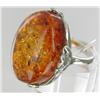 ct Baltic Amber White Gold Vermeil Ring (JEW-1788)