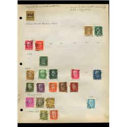 1927 Germany Hand Made Stamp Collection Album Page 22 Pieces (STM-0132)