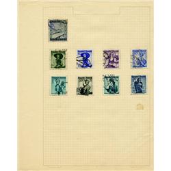 1940s Austria Hand Made Stamp Collection Album Page 9 Pieces (STM-0281)